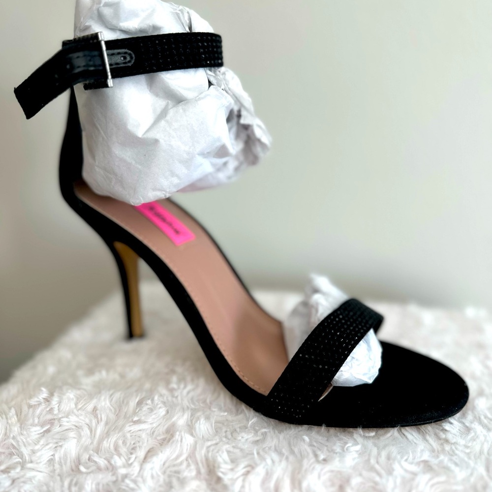 Brand New Betsey  Johnson suede rhinestone heels